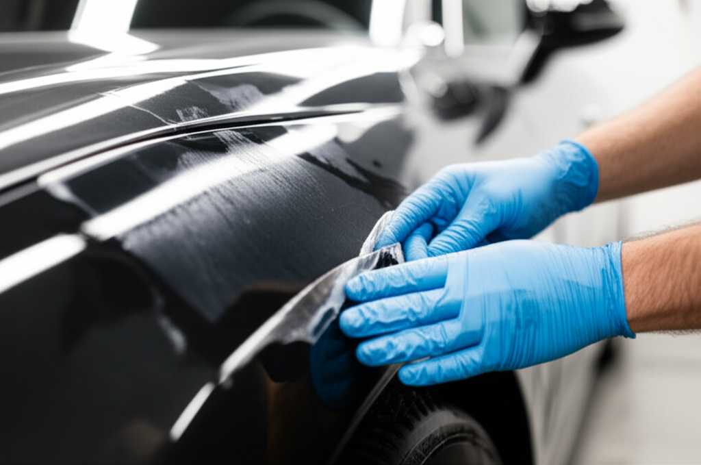 Generate a high-quality, relevant image prompt for an article about: Can You Remove PPF From Car: Ef