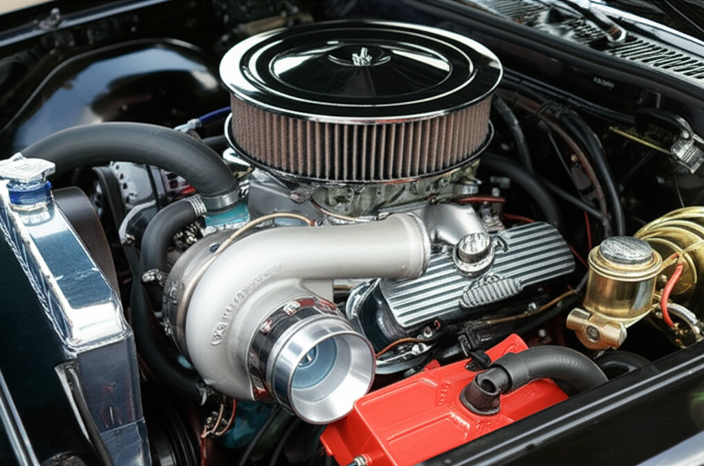 Generate a high-quality, relevant image prompt for an article about: Can You Turbo a Carbureted Engi