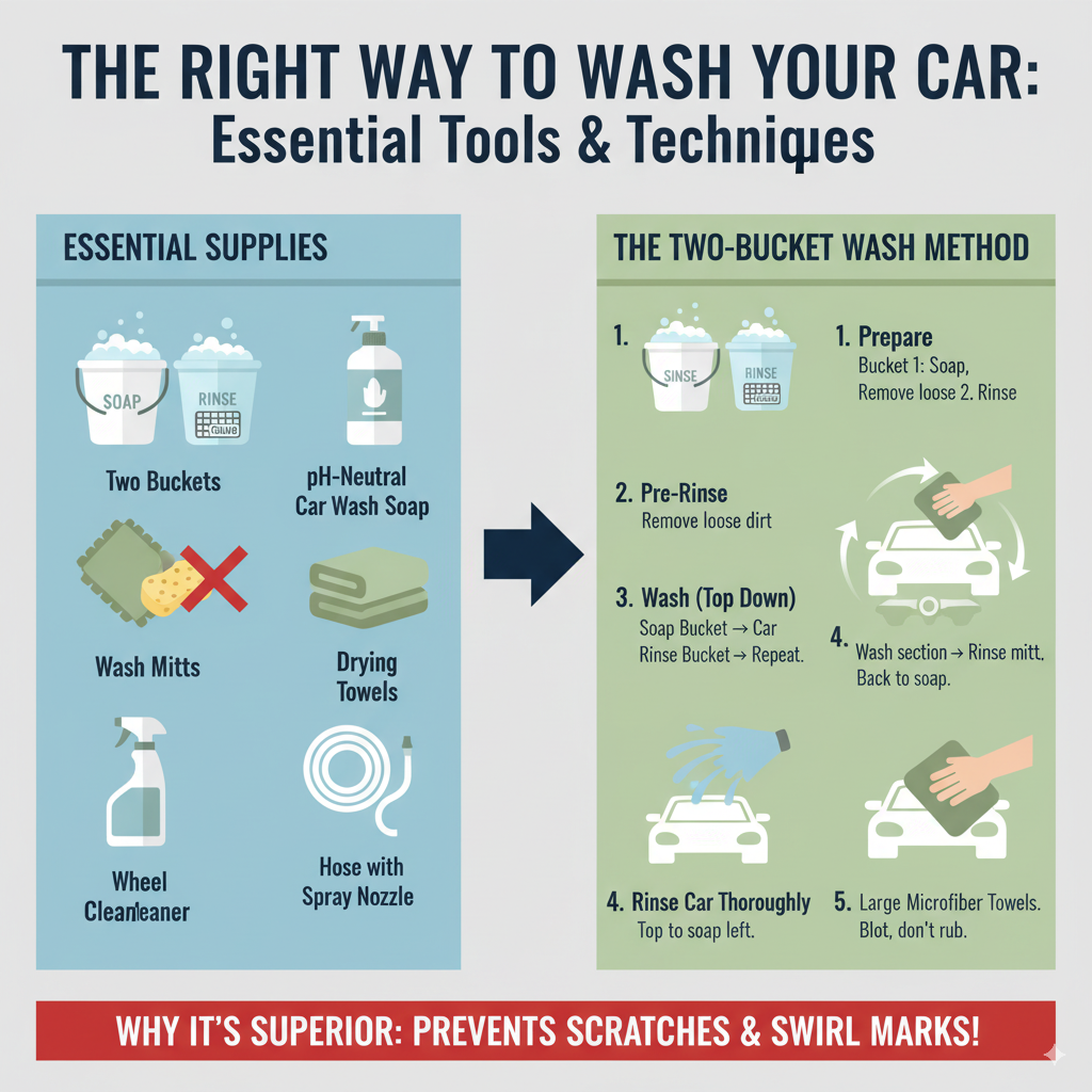 techniques for washing your car the right way