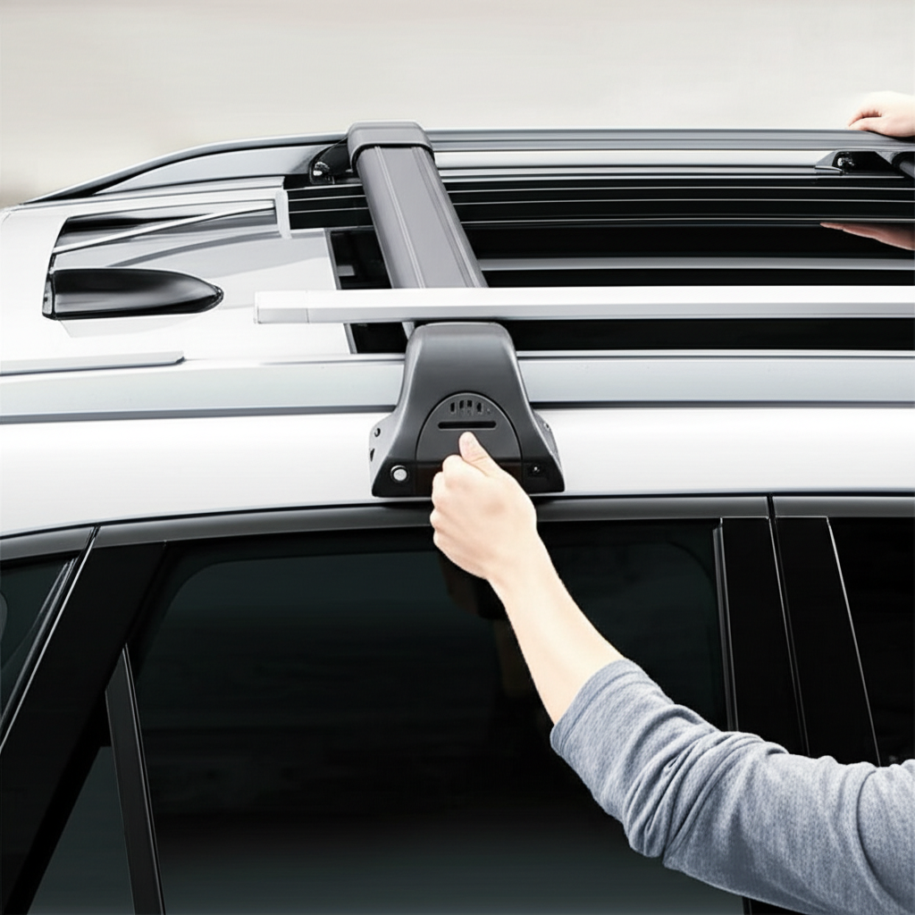 Generate a high-quality, relevant image prompt for an article about: How Are Roof Racks Installed: E