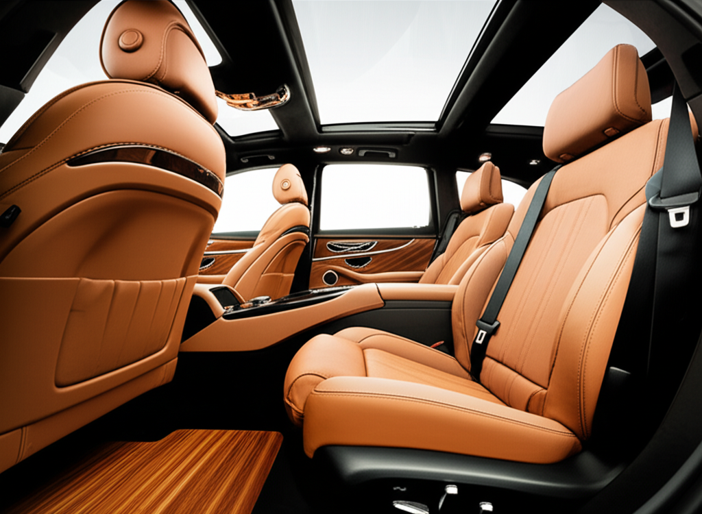Generate a high-quality, relevant image prompt for an article about: Car With Hardwood Floors: Essen