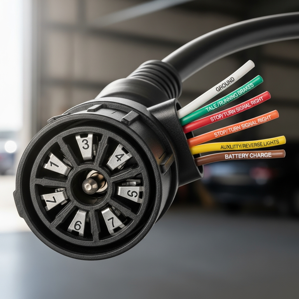 Illustration of The 7 Blade Trailer Connector: What It Is and How It Works