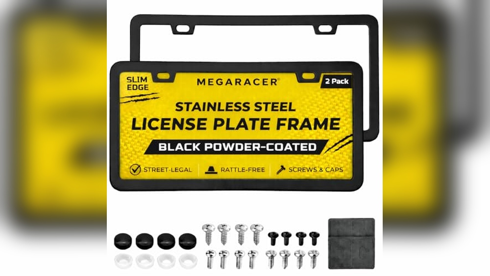 Slim Design Audi Black License Plate Frame for Sleek Car Styling